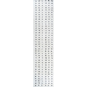 Pele Modern Geometric Dot Shag Area Rug